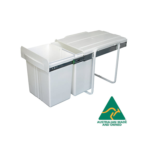 2 x 20L Premium Twin Bin Waste Separation System (KRB310) – Kimberley Shop